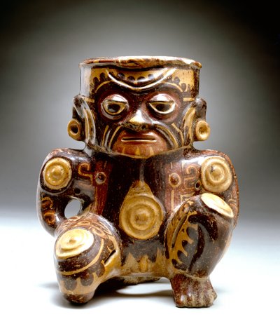 Anthropomorphic Effigy Vessel, Guanacaste-Nicoya Zone, 500-800 by Mesoamerican